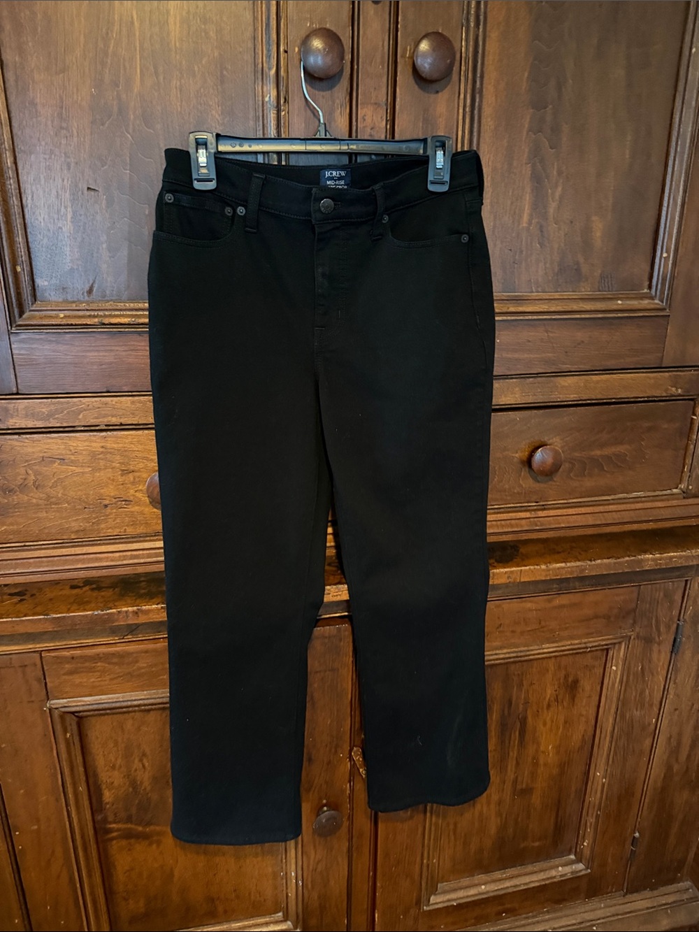 J. Crew Black Straight-Leg Women’s  Jeans. Mid rise flare crop